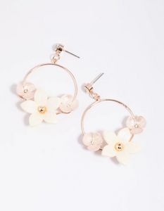 White Pearlised Flower Drop Earrings offers at S$ 3 in Lovisa