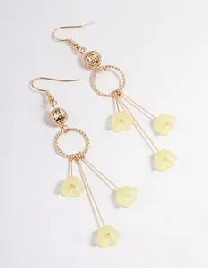 Yellow Triple Stick Flower Drop Earrings offers at S$ 5 in Lovisa