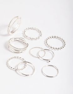 Rhodium Mixed Ball Band Ring Pack offers at S$ 10 in Lovisa