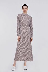 Printed High Neck Maxi Dress offers at S$ 29 in Iora