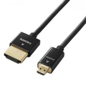 Elecom High Speed HDMI Cable with Ethernet 2m (HDMI Type A to HDMI-micro Type D) DH-HD14SSU20BK offers at S$ 44.91 in Challenger