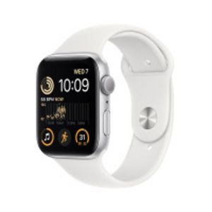 Apple Watch SE GPS 44mm Silver Aluminium Case with White Sport Band - Regular offers at S$ 429 in Challenger