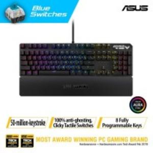 Asus TUF K3 Clicky Gaming Keyboard (Blue) offers at S$ 107.1 in Challenger