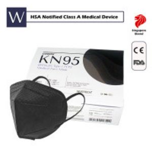 Wistech KN95 UVMASK Black Medical Face Mask 10pcs/box offers at S$ 12.9 in Challenger