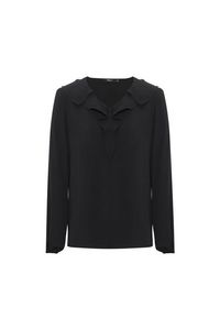 Long Puff Sleeves Blouse with Layered Waterfall Flounce offers at S$ 39 in G2000