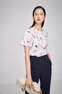 Gathered Neck Short Sleeve Top offers at S$ 33 in G2000