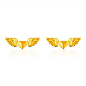 SK 916 Gold Angelic Winged Heart Earrings offers at S$ 199 in SK Jewellery
