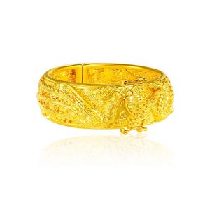 HEARTS OF HAPPINESS DRAGON & PHOENIX 999 PURE GOLD BANGLE 心心有囍龙凤手镯 offers at S$ 2906 in SK Jewellery