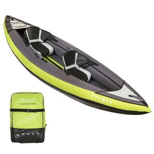 100 1/2 Places INFLATABLE TOURING KAYAK - GREEN offers at S$ 299 in Decathlon
