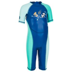 Baby UV Protection Wetsuit Kloupi - Panda Print Blue and Green offers at S$ 12.9 in Decathlon