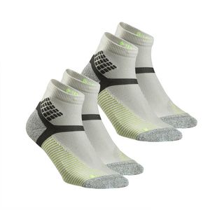 Hiking Socks Hike 500 Mid 2-Pack - grey yellow offers at S$ 8.9 in Decathlon
