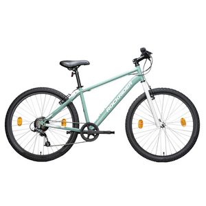 Mountain Bike ST30 26 inch 7 speed - Green White offers at S$ 299.9 in Decathlon