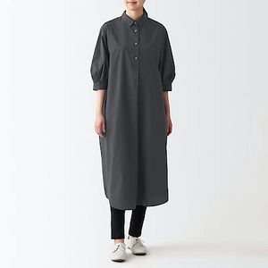 Broad 3/4 sleeve One-piece dress offers at S$ 69 in MUJI