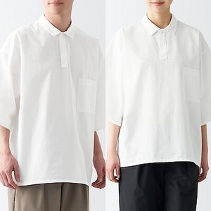 Seersucker Short Sleeve Polo Shirt offers at S$ 79 in MUJI