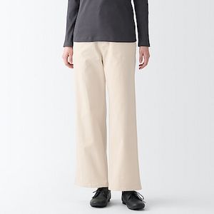 4-Way stretch chino Wide straight pants offers at S$ 49 in MUJI