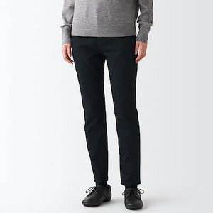 Stretch denim  slim pants Inseam 70cm Black offers at S$ 59 in MUJI