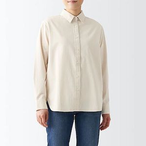 Washed denim Regular Collar Long sleeves shirt offers at S$ 39 in MUJI