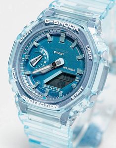 Casio GMA-S2100SK watch in clear blue offers at S$ 1088 in asos