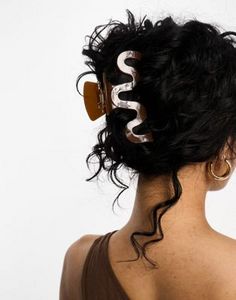ASOS DESIGN XL hair clip claw in brown offers at S$ 8 in asos