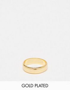 ASOS DESIGN 14k gold plated minimal band ring offers at S$ 8.5 in asos