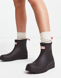 Hunter original play short wellington boots in black offers at S$ 90 in asos