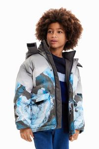 Patchwork padded coat offers at S$ 209 in Desigual