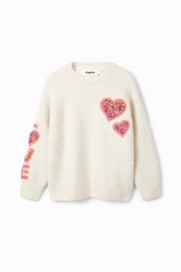Heart knit pullover offers at S$ 61.99 in Desigual